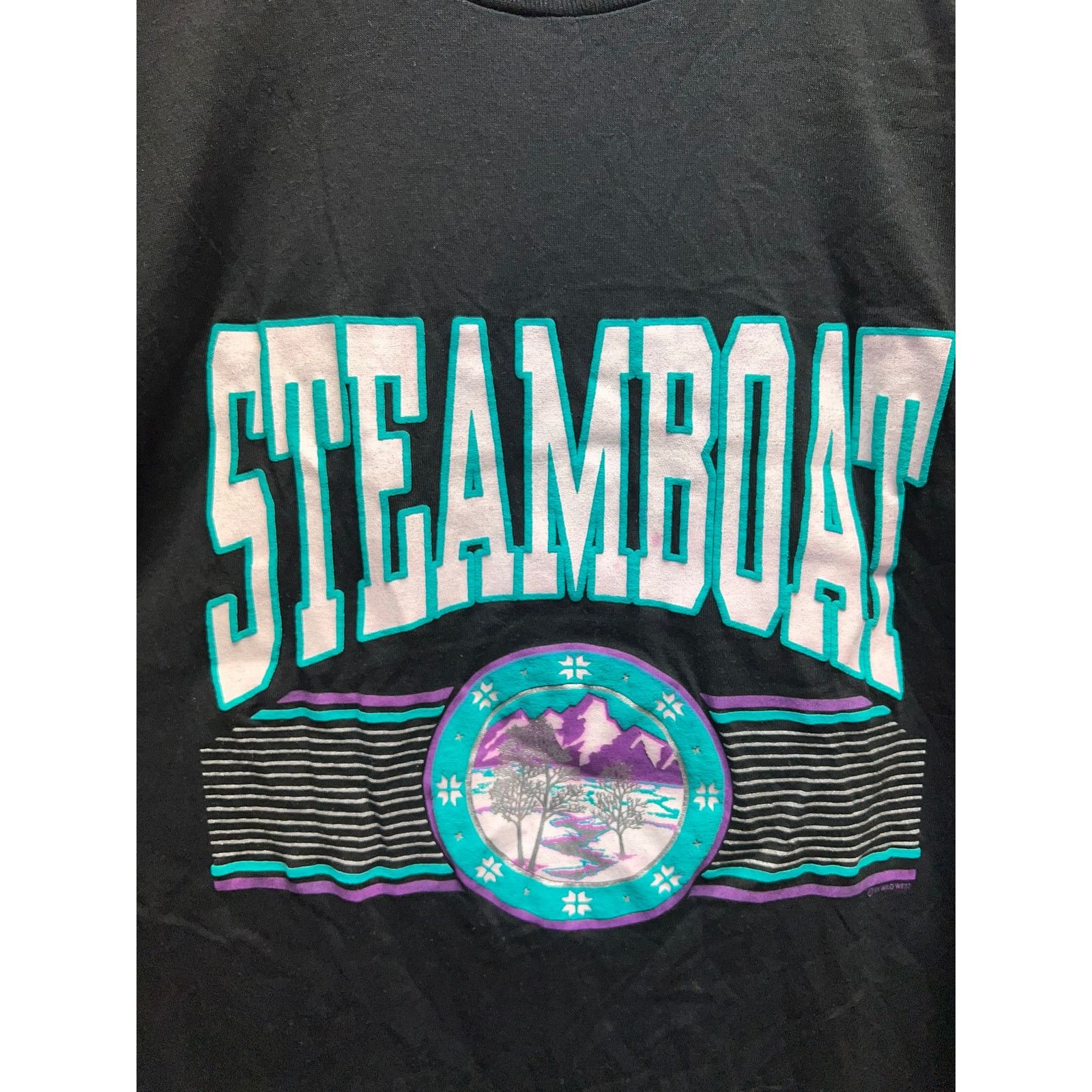 Jerzees Vintage Test Print Shirt Steamboat Ski Graphic L Black Tee Size US L / EU 52-54 / 3 - 2 Thumbnail
