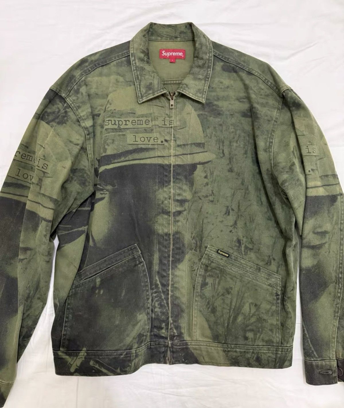 Supreme Is Love Denim Work Jacket | Grailed