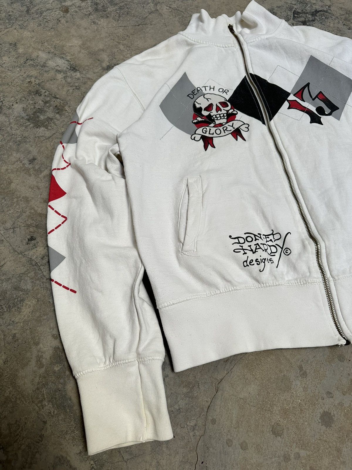 Christian Audigier × Ed Hardy × Vintage Vintage Y2k Skull Ed Hardy Zip Sweatshirt Jacket 00's Size US XL / EU 56 / 4 - 6 Thumbnail