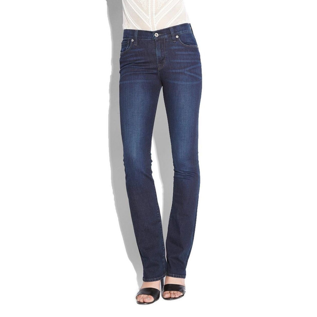 Lucky Brand Lucky Brand Brook Boot Cut Jeans Blue Dark Wash Womens 14 32 Size 36" / US 14 / IT 50 - 10 Thumbnail