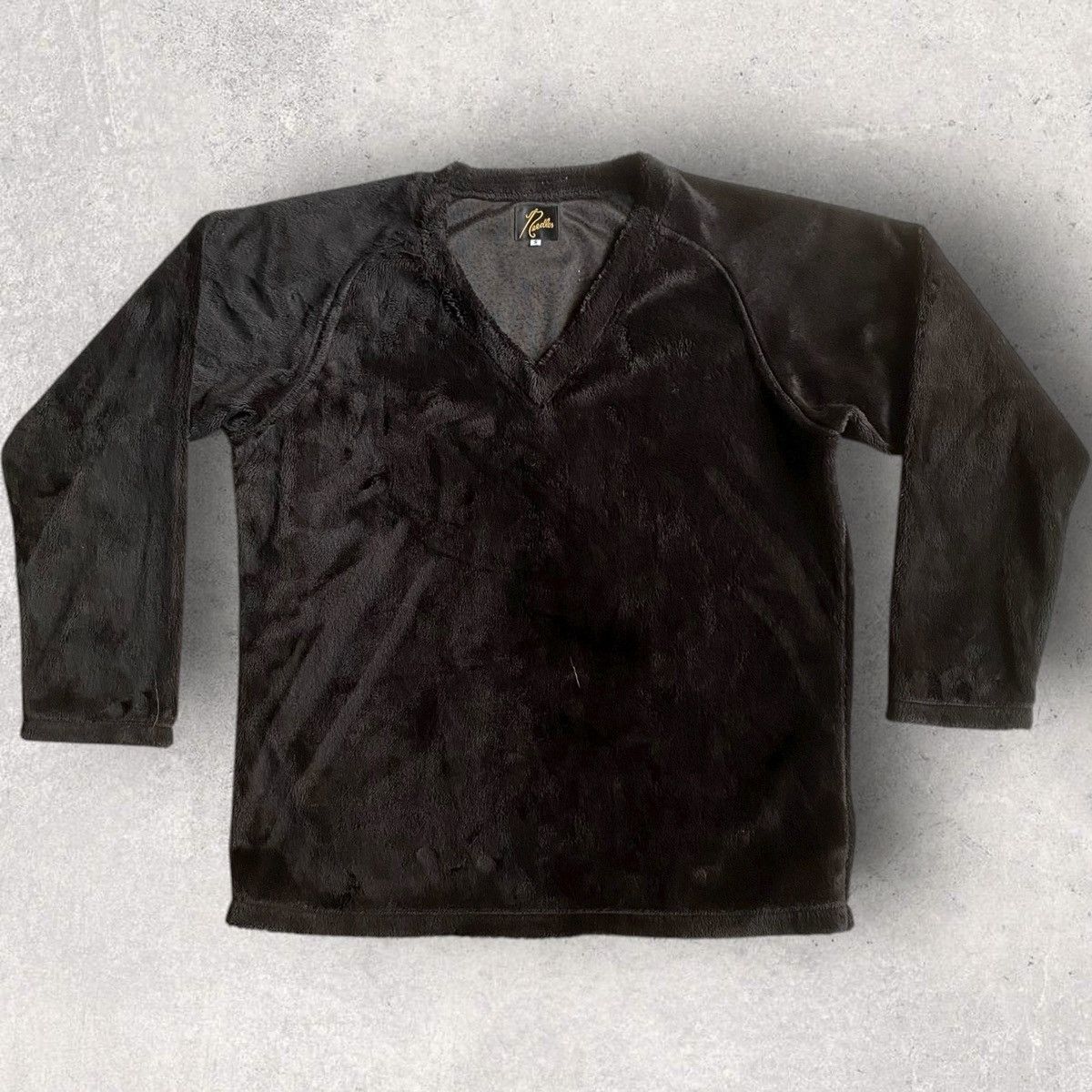 Needles Black Fluffy V-Neck Oversize Jumper Size US S / EU 44-46 / 1 - 2 Thumbnail