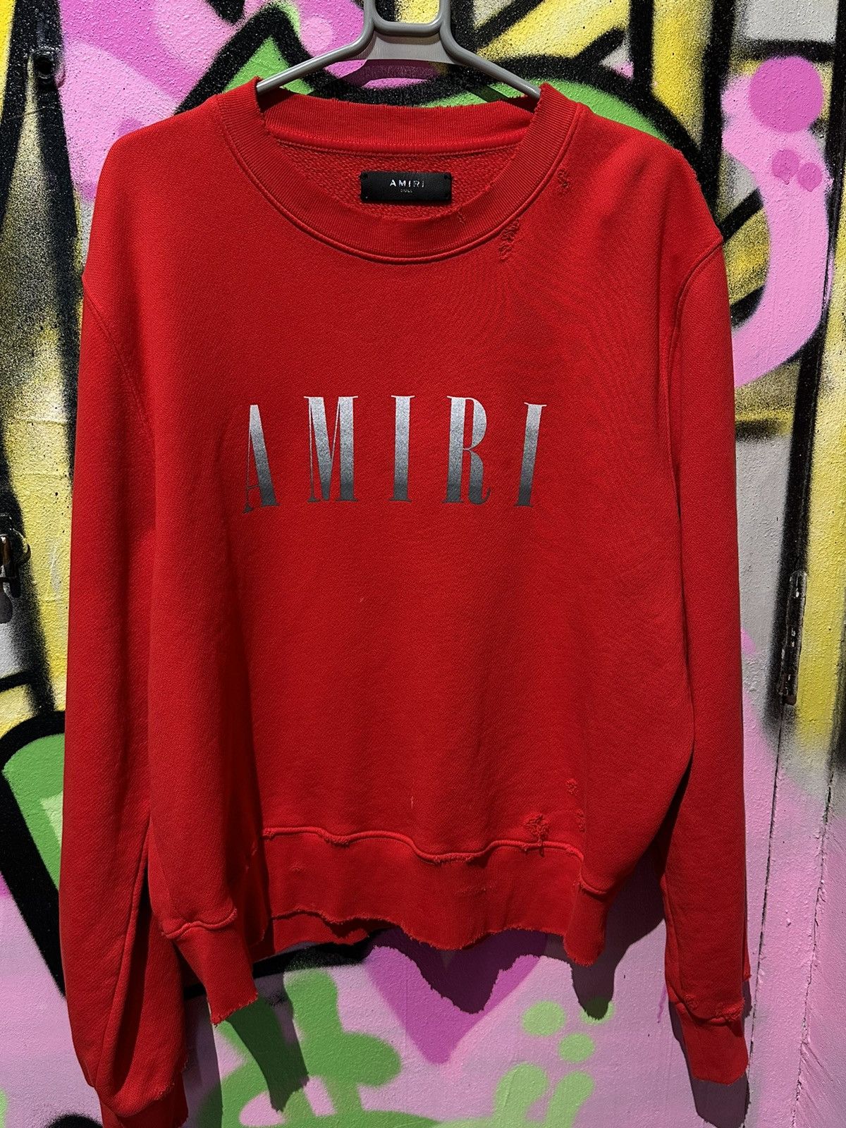 image of Amiri Sweatshirt in Red, Men's (Size Small)