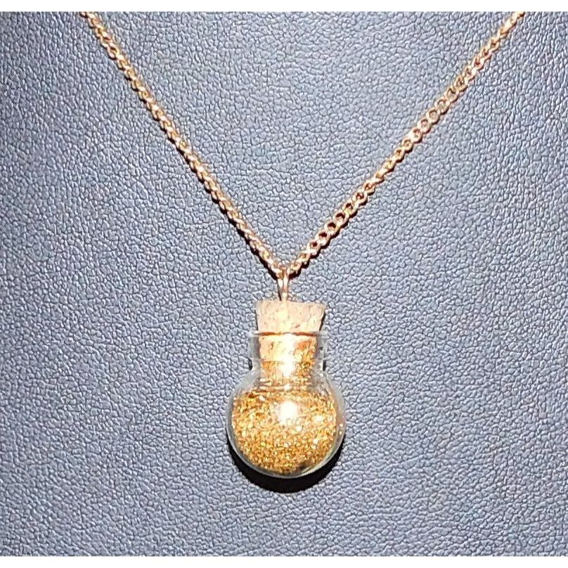 Handmade Handmade Gold Glitter Fairy Dust Necklace Size ONE SIZE - 3 Thumbnail