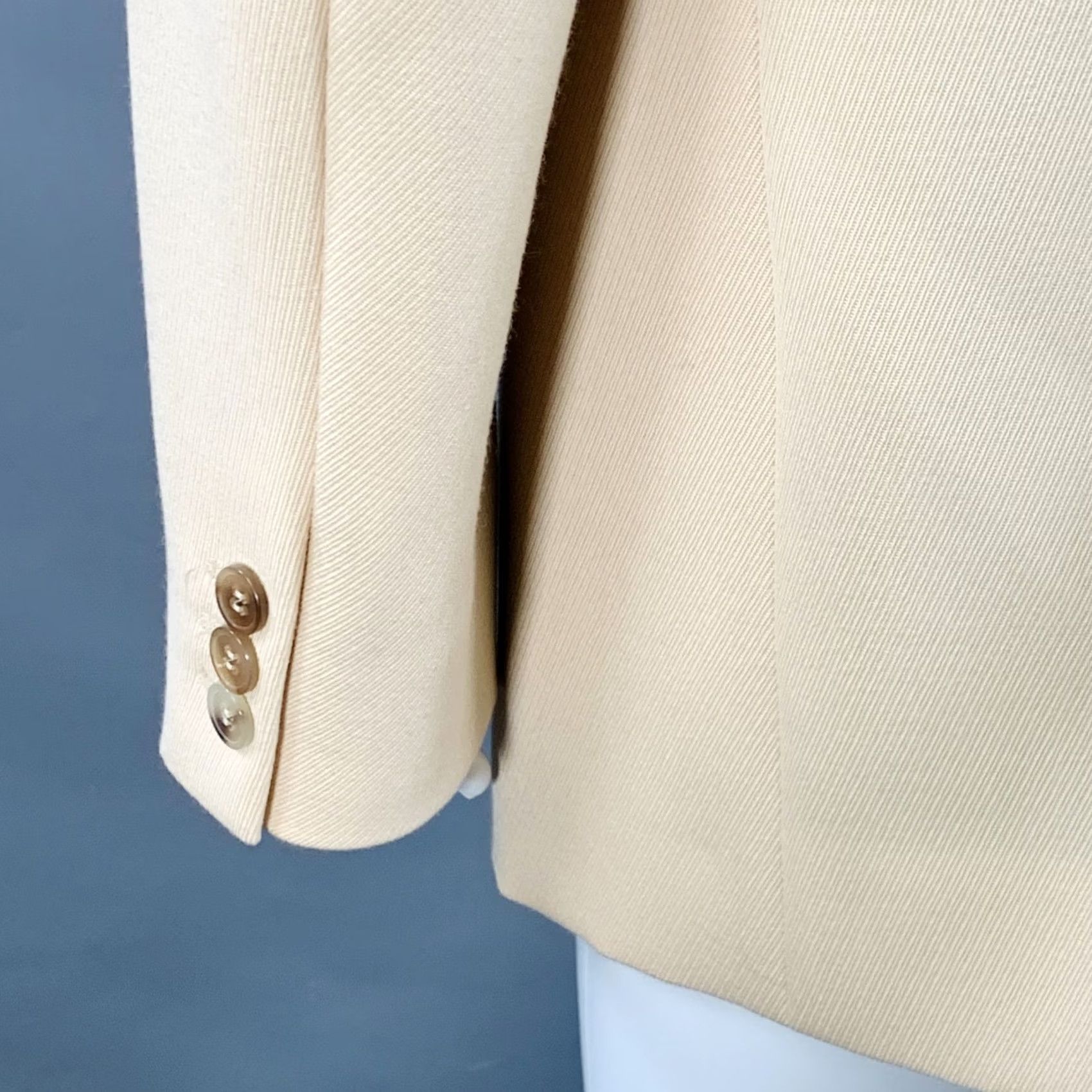 Maison Margiela MAISON MARGIELA Blazer Size M Khaki Wool Mohair Twill Notch Lapel Jacket Blazer Womens Size M / US 6-8 / IT 42-44 - 5 Thumbnail