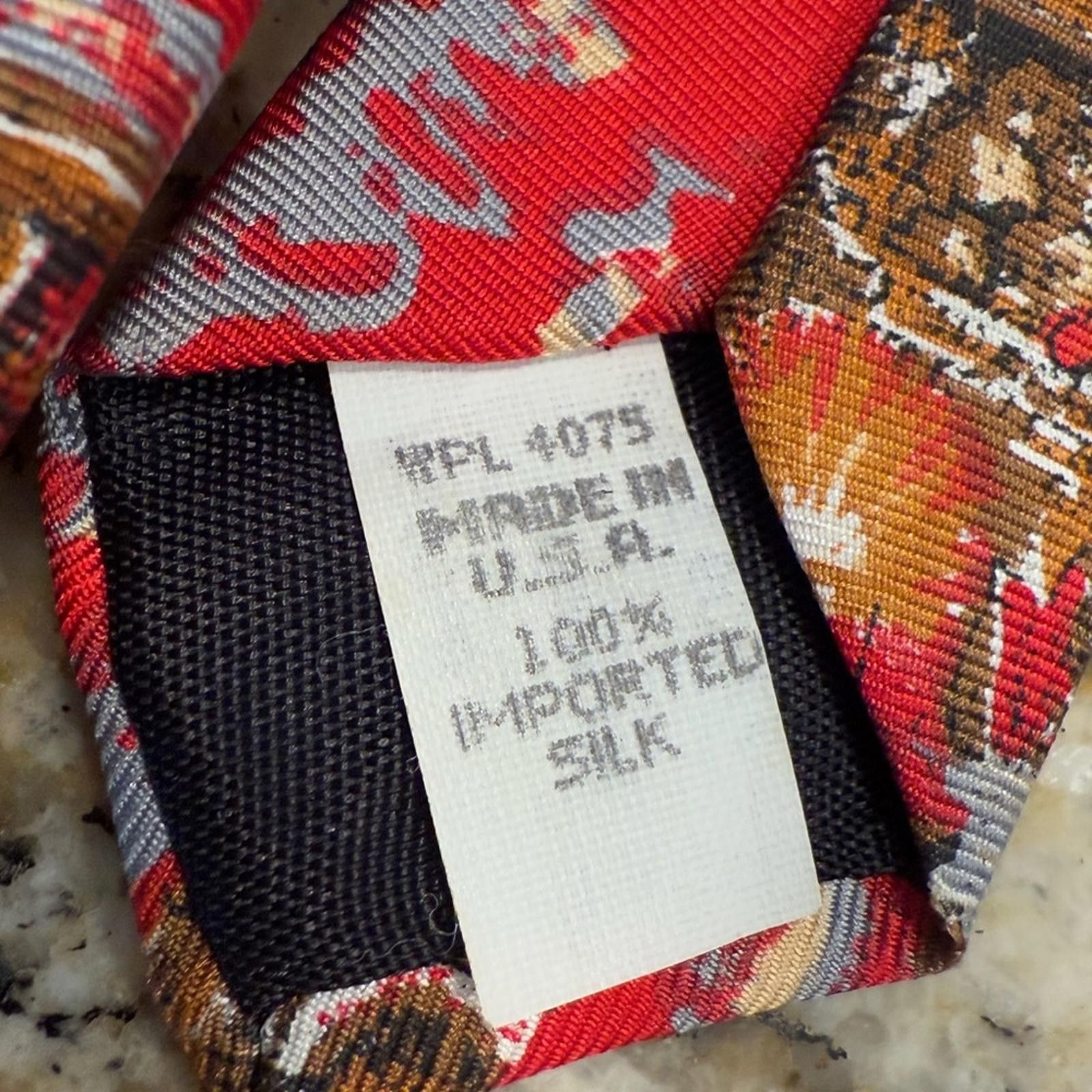 Other Wembley silk festive Christmas fireplace tie Size ONE SIZE - 4 Thumbnail