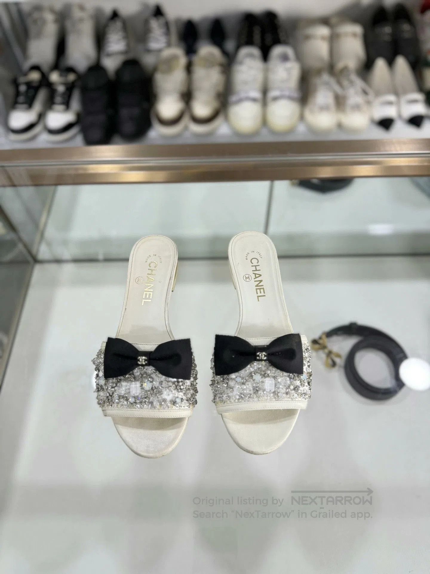 Chanel Chanel 24S Crystal Bow Slipper Sandals. Size US 6 / IT 36 - 2 Thumbnail