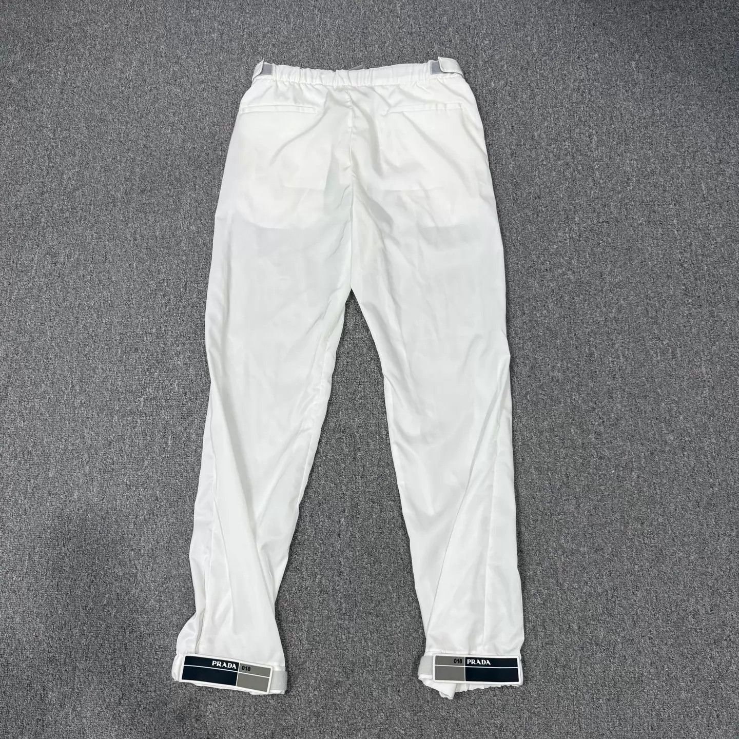 Prada Prada White Hem Logo Casual Pants 48 Mint Size US 32 / EU 48 - 2 Thumbnail