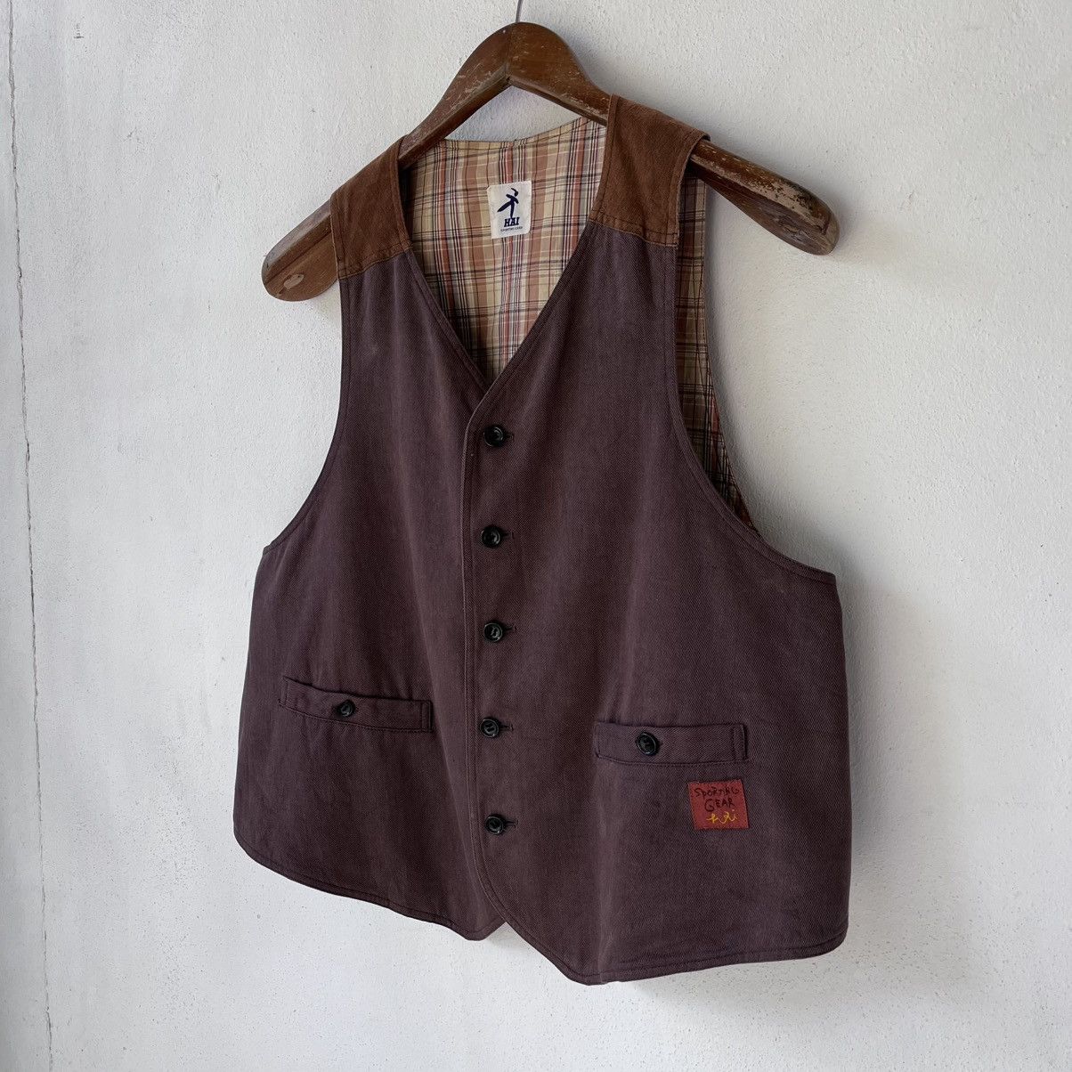 Hai Sporting Gear Hai Sporting Gear by Issey Miyake Mixed Fabric Vest Size US S / EU 44-46 / 1 - 2 Thumbnail