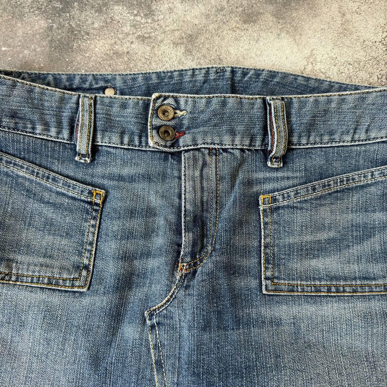 Diesel Y2K Diesel Asymmetric Distressed Washed Denim Mini Skirt Size 32" / US 10 / IT 46 - 5 Thumbnail