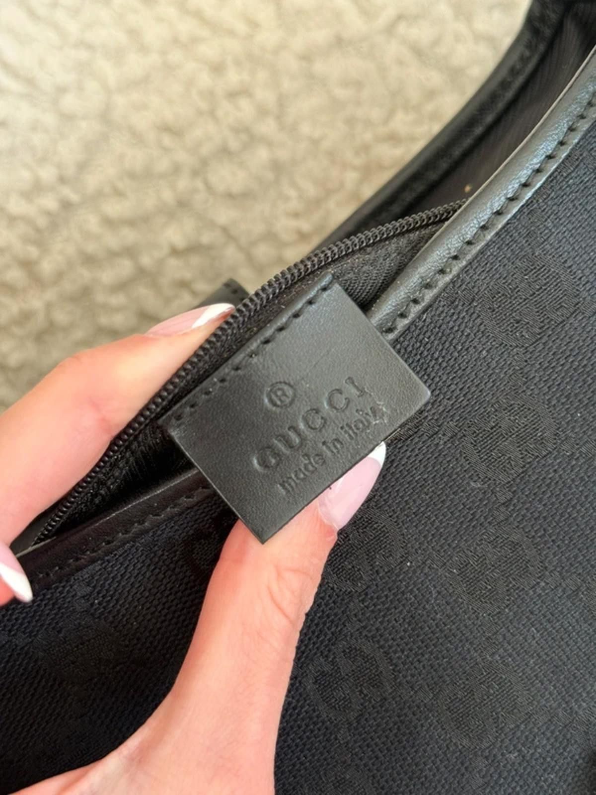 Gucci Gucci Jackie GG Canvas Shoulder Bag – Black Size ONE SIZE - 11 Thumbnail