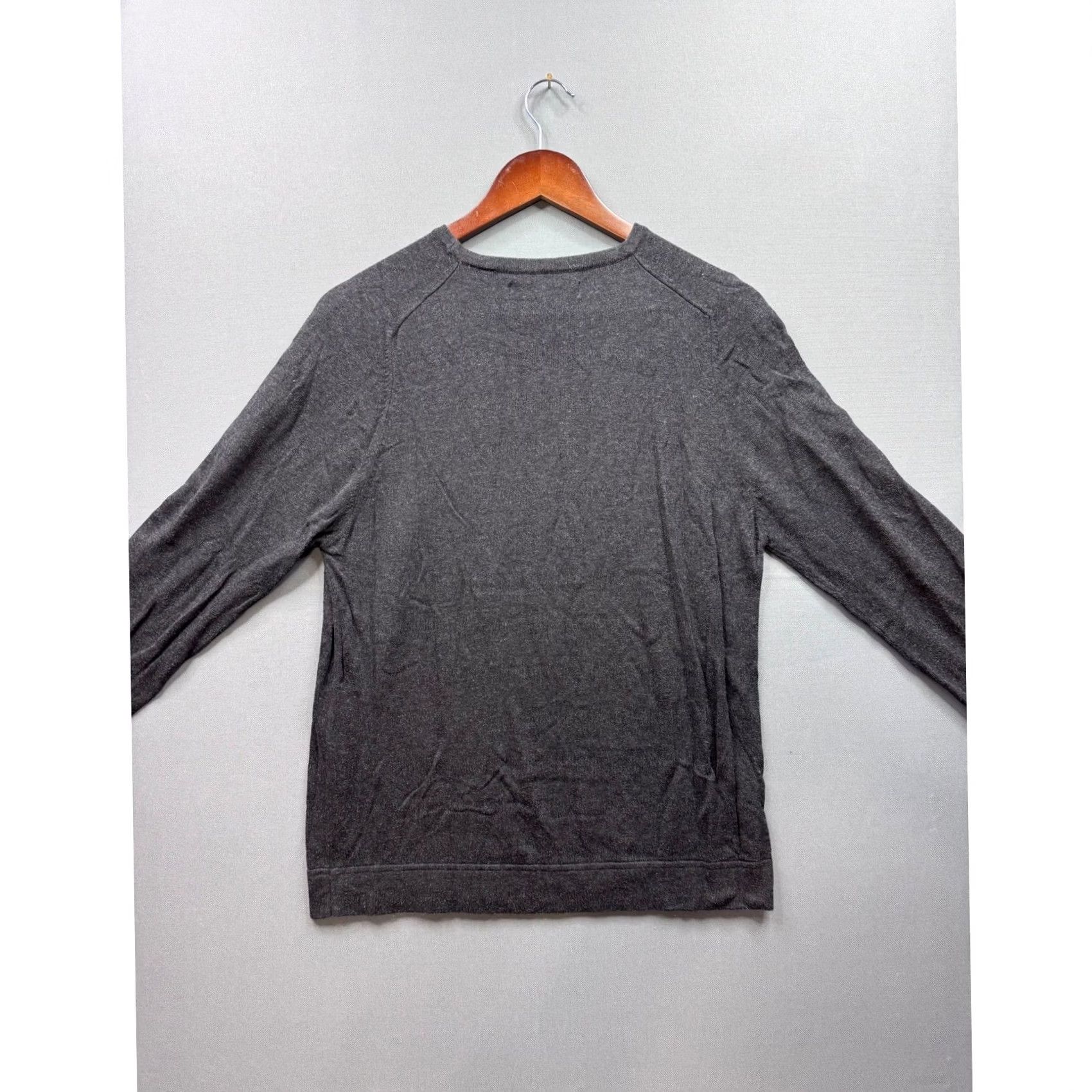 Perry Ellis Perry Ellis Men's Sweater Charcoal Gray White Long Sleeve Crew Neck Size S Size US S / EU 44-46 / 1 - 6 Thumbnail