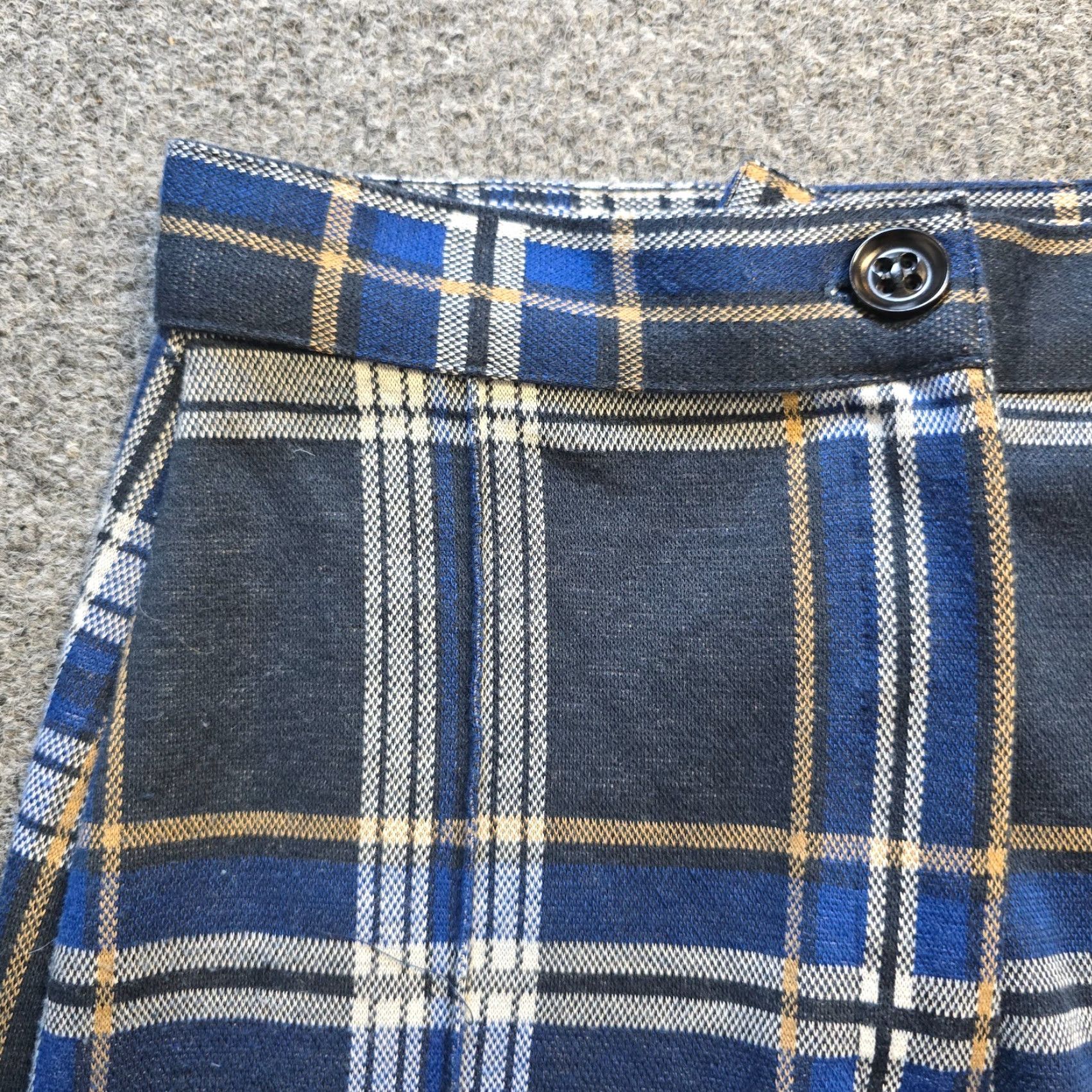 Free People Free People Pants Womens Size 2 Blue Plaid Carnaby Skinny Flat Front Casual Size 26" / US 2 / IT 38 - 3 Thumbnail
