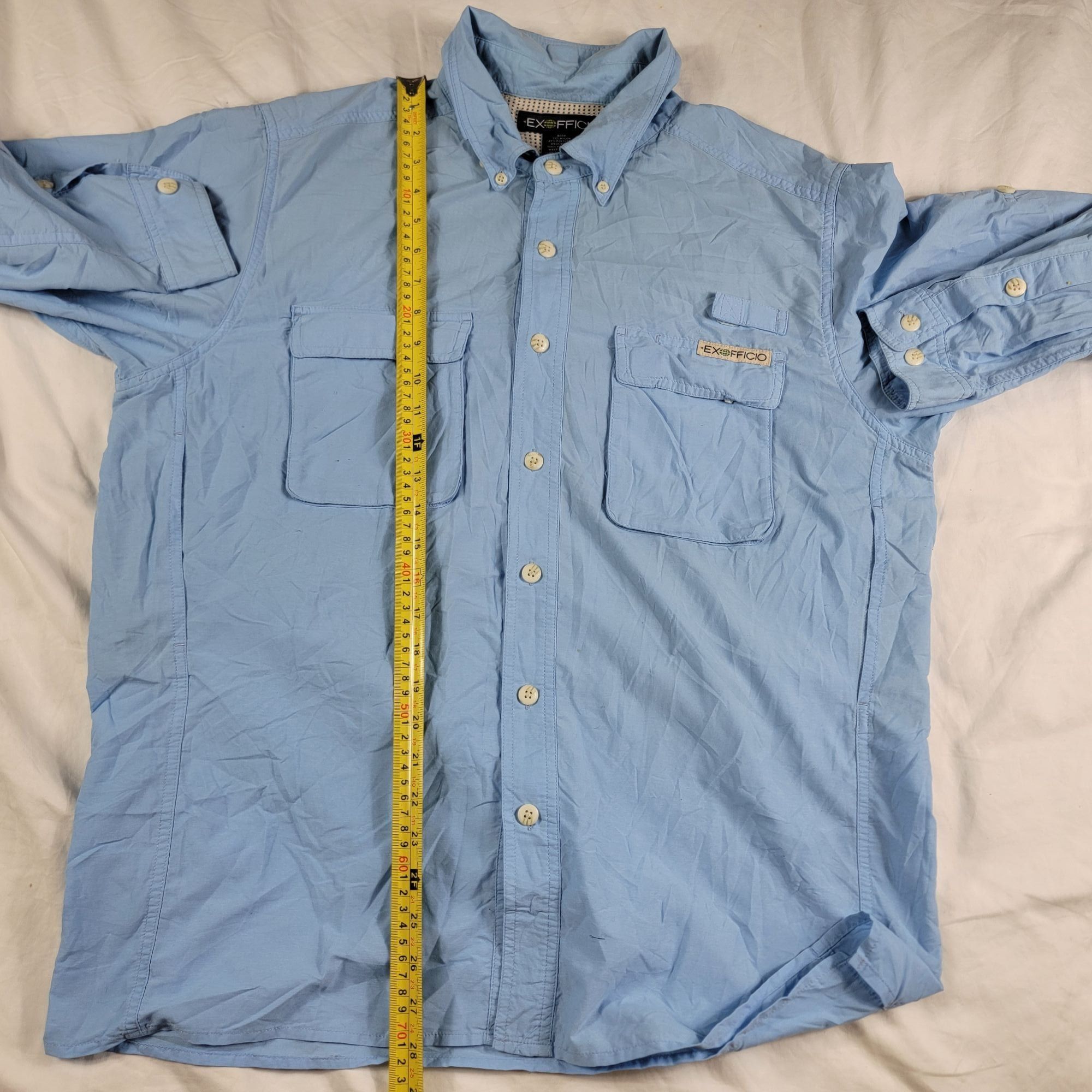 ExOfficio Exofficio Mens Large Blue Vented Long Sleeve Shirt Casual Hi Size US L / EU 52-54 / 3 - 8 Thumbnail