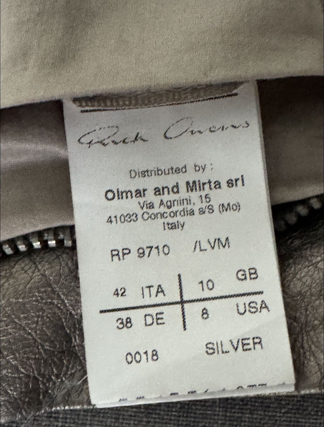 Rick Owens Rick Owen leather biker jacket metallic silver Size M / US 6-8 / IT 42-44 - 6 Thumbnail