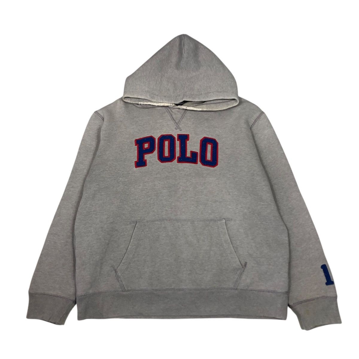 Polo Ralph Lauren 🔥VINTAGE HOODIE PULL OVER POLO RALPH LAUREN BIG LOGO SPELL Size US L / EU 52-54 / 3 - 1 Thumbnail