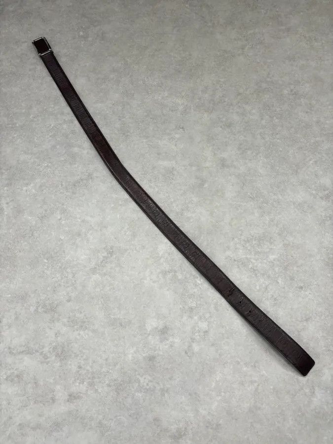 Gucci 2000s Gucci Brown Monogram Leather Belt GG Buckle Size ONE SIZE - 12 Thumbnail