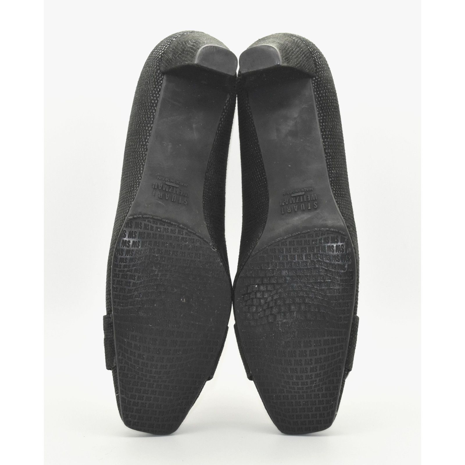Stuart Weitzman STUART WEITZMAN Black Fabric Silver Tone Buckle Pumps Sz 6M Size US 6 / IT 36 - 4 Thumbnail