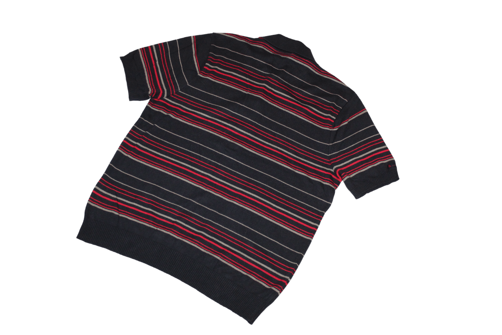 Dolce & Gabbana VTG Dolce & Gabbana Striped Cotton Blend Woven Polo Shirt Size US L / EU 52-54 / 3 - 11 Thumbnail