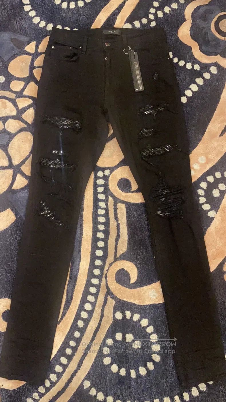 Amiri Amiri First Generation Black Diamond Destroyed Jeans Size US 32 / EU 48 - 1 Thumbnail