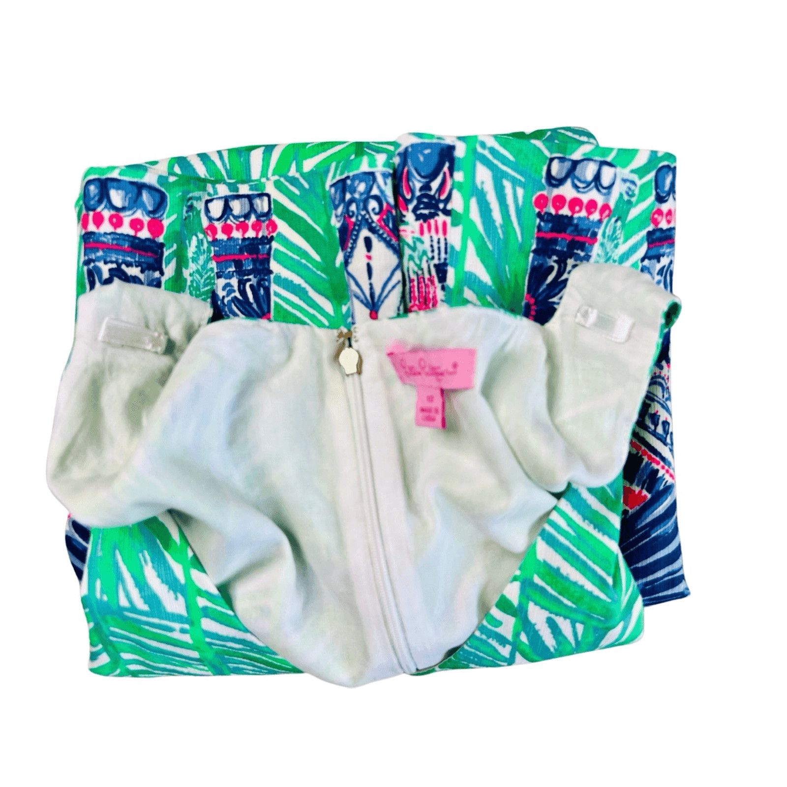 Lilly Pulitzer Lilly Pulitzer Tandie Shift Dress Green Elephants 10 Coastal Size L / US 10 / IT 46 - 11 Thumbnail