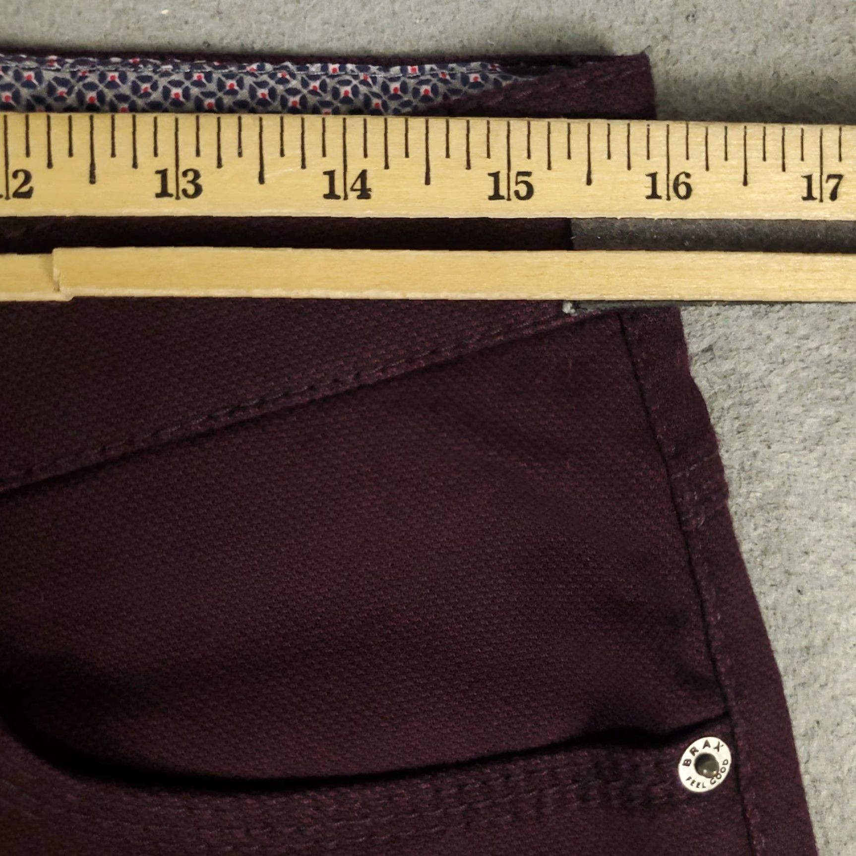BRAX Brax Jeans Mens 32x32 Denim Pants Burgundy Straight Leg Cooper Casual Size US 32 / EU 48 - 3 Thumbnail