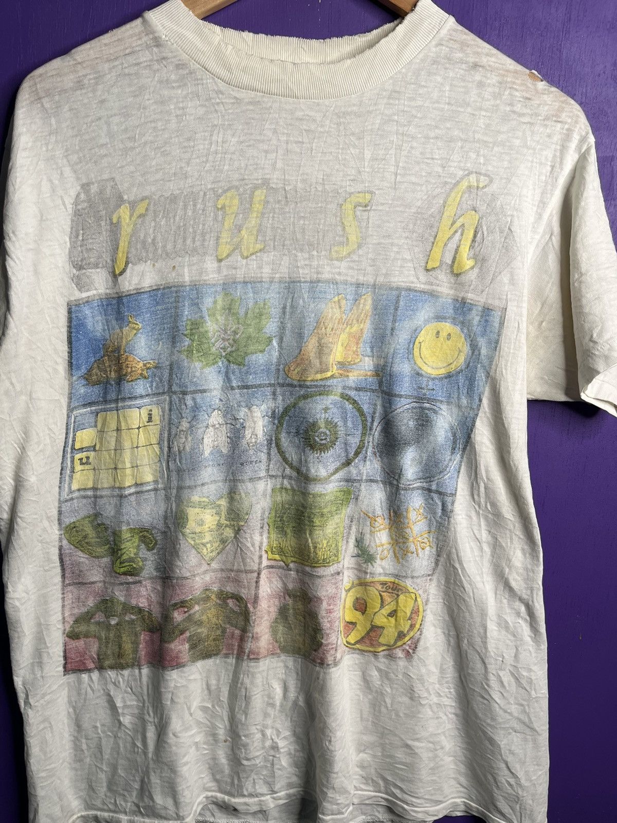 Band Tees × Vintage Vintage 1994 RUSH boxes logo tour t-shirt Size US L / EU 52-54 / 3 - 3 Thumbnail