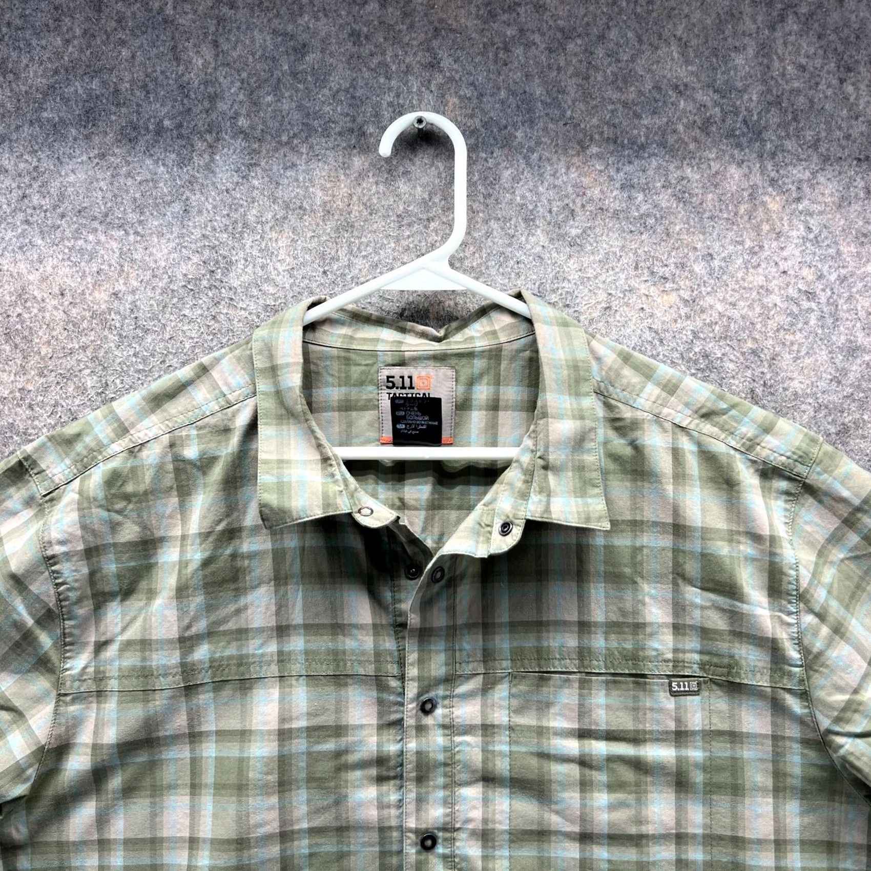 Vintage 5.11 Tactical Shirt Men XL Plaid Green Button-Down Short Sleeve Size US XL / EU 56 / 4 - 5 Thumbnail