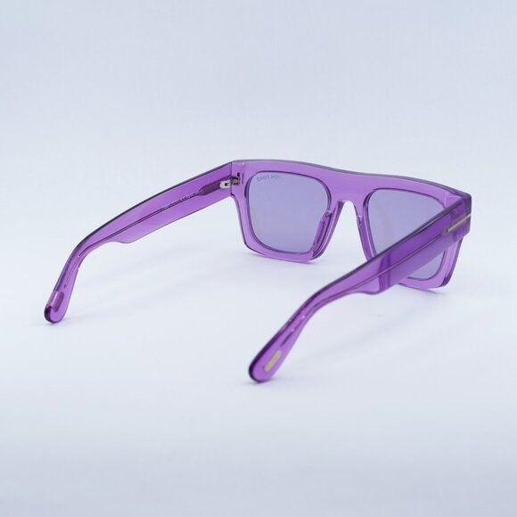 Tom Ford Tom Ford FT0711 81Y Fausto Sunglasses Violet Square Frame Size ONE SIZE - 10 Thumbnail