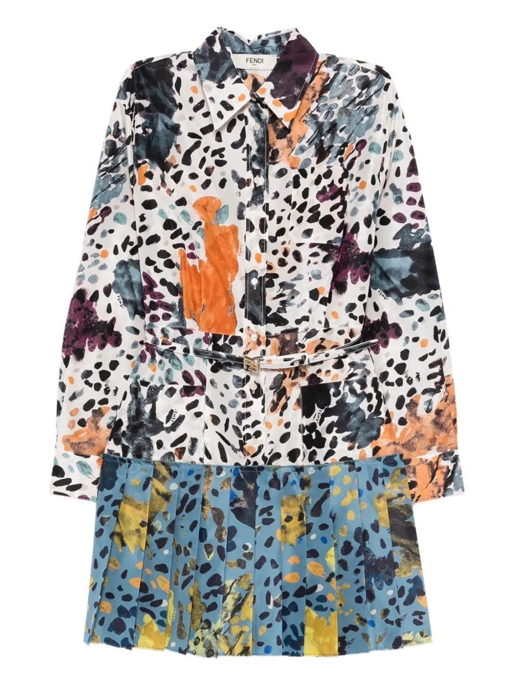 Fendi `Falena` Print Dress Size M / US 6-8 / IT 42-44 - 1 Thumbnail