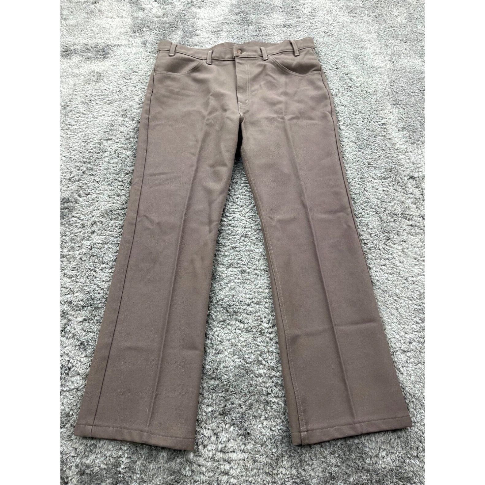 image of Vintage Levis 517 Jeans Mens 38X32 Brown Boot Cut Dacron Pants Black Tab Usa in White