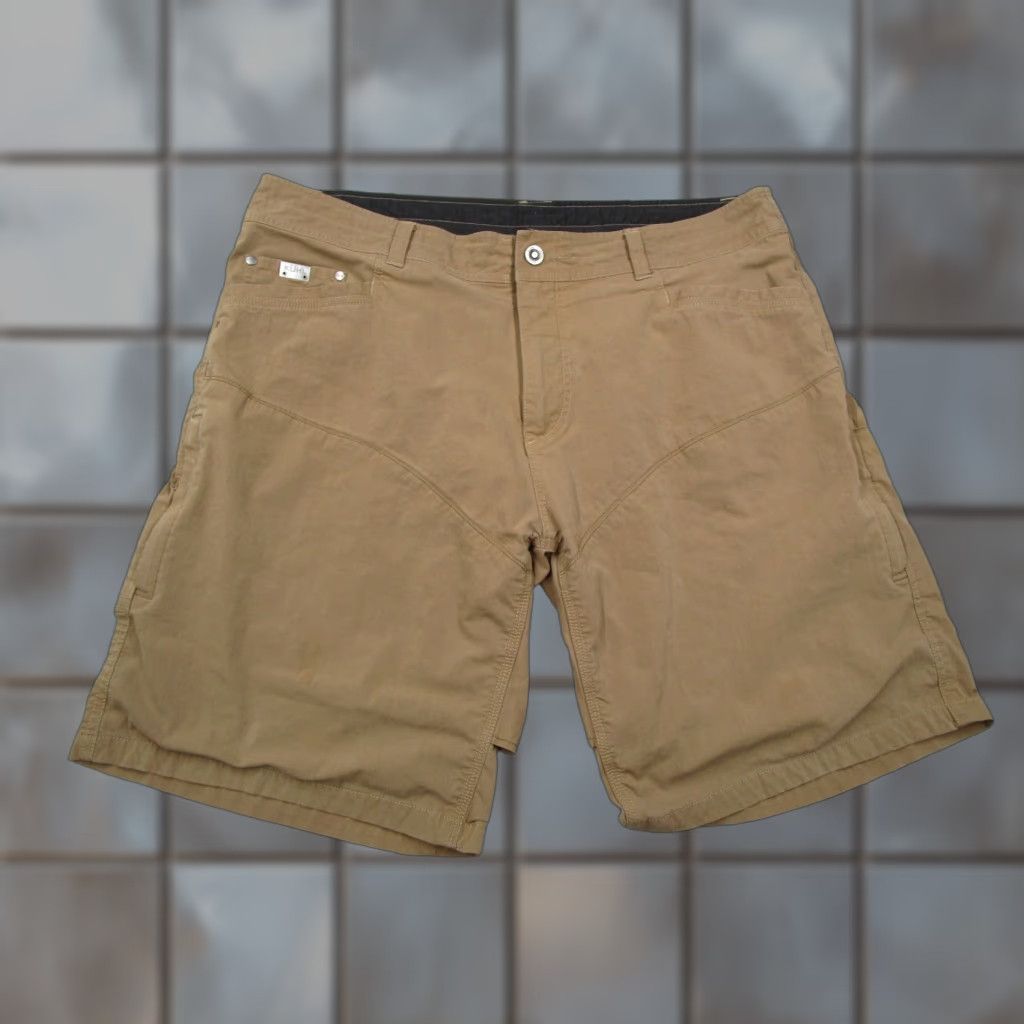 Vintage Kuhl Mens Konfidant Air 10" Canvas Stretch Cargo Shorts Brown 40 Casual Travel Work Pockets Size US 40 / EU 56 - 1 Thumbnail