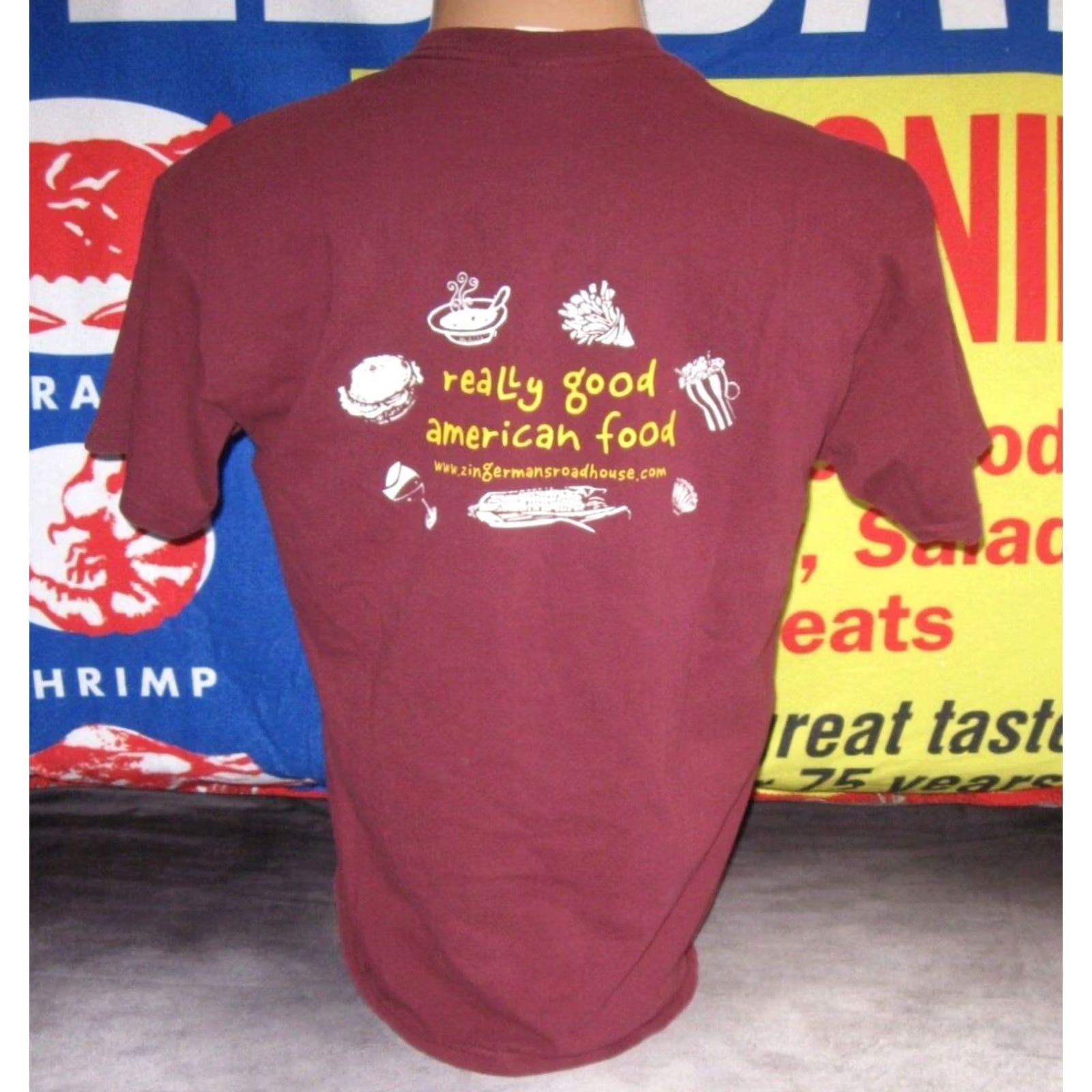 Gildan ZINGERMAN'S ROADHOUSE Ann Arbor T Shirt Men's Large BeEr City Michigan Graphic Print Vintage Maroon Gildan Cotton Logo Short Sleeve Size US L / EU 52-54 / 3 - 2 Thumbnail