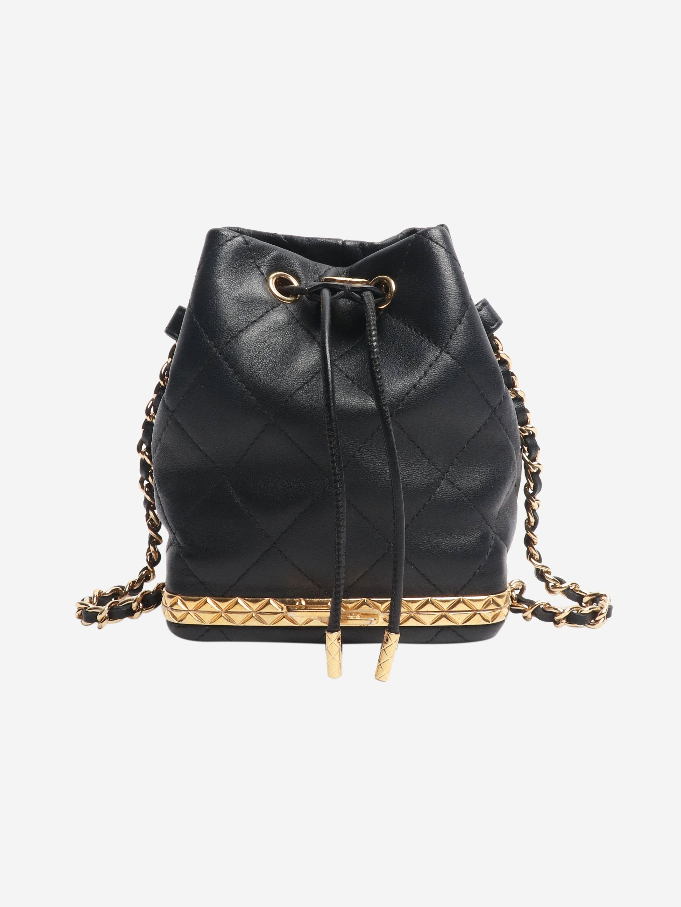 Chanel Black 2022 mini drawstring bucket bag Size ONE SIZE - 1 Thumbnail