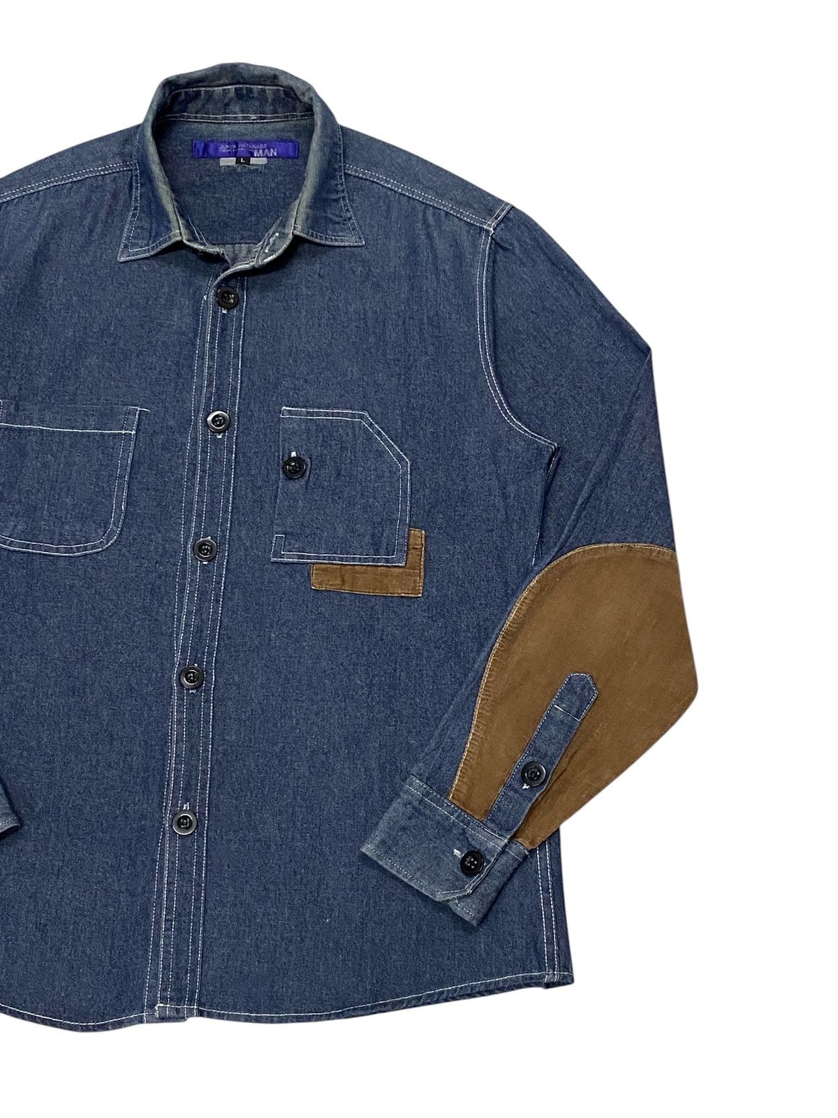 Junya Watanabe Junya Watanabe Man AD2009 Denim Shirt Button Ups Size US L / EU 52-54 / 3 - 8 Thumbnail