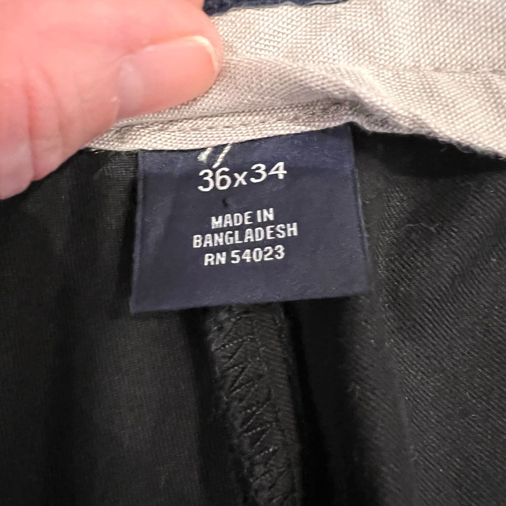 Gap VINTAGE Gap Men's Chino Pants Flat Front Straight Fit Black 36x32 Casual Business Formal Size US 36 / EU 52 - 4 Thumbnail