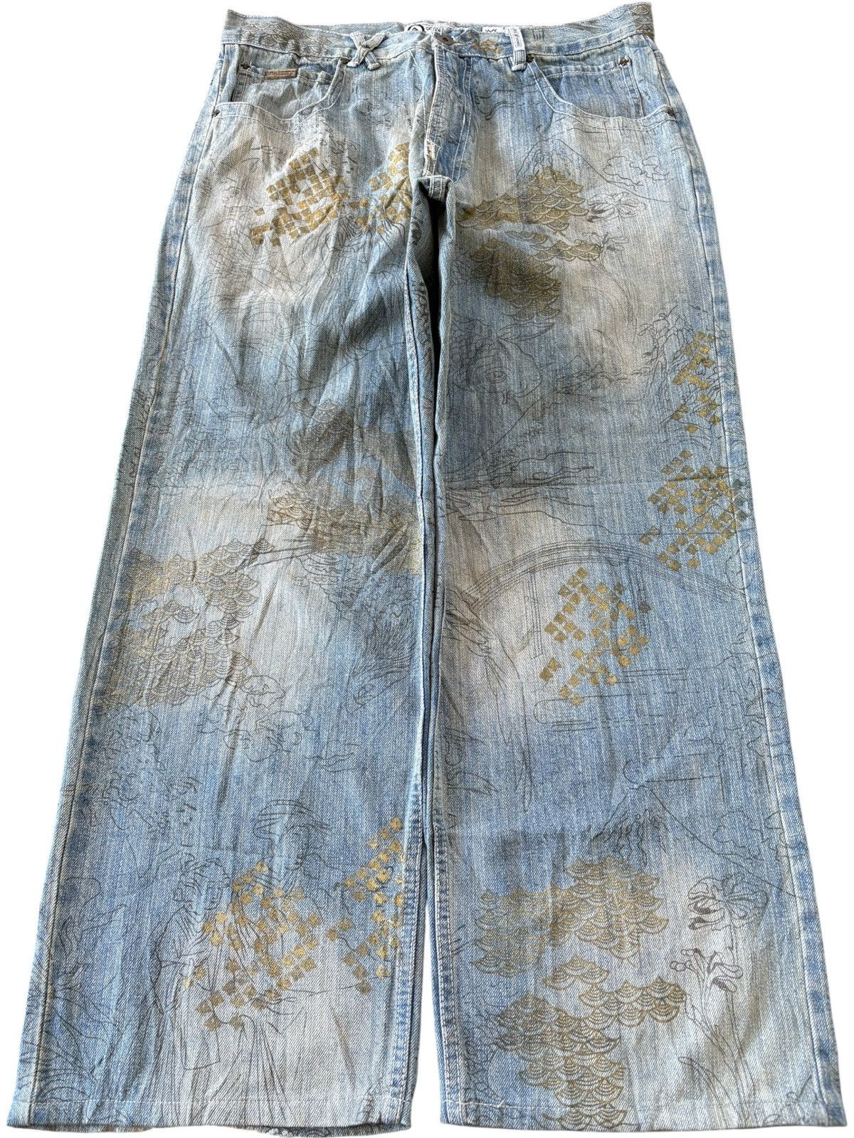 JNCO Vintage Japanese Brand Karakuri Baggy Jeans Size US 36 / EU 52 - 1 Thumbnail