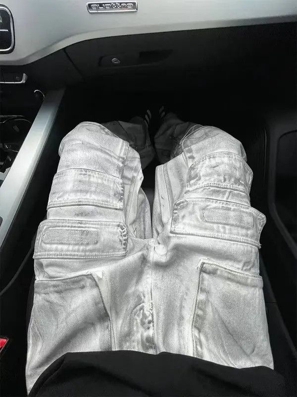 Japanese Brand VIBE Vintage distressed dirty wide-leg heavy-duty jeans Size US 30 / EU 46 - 2 Thumbnail