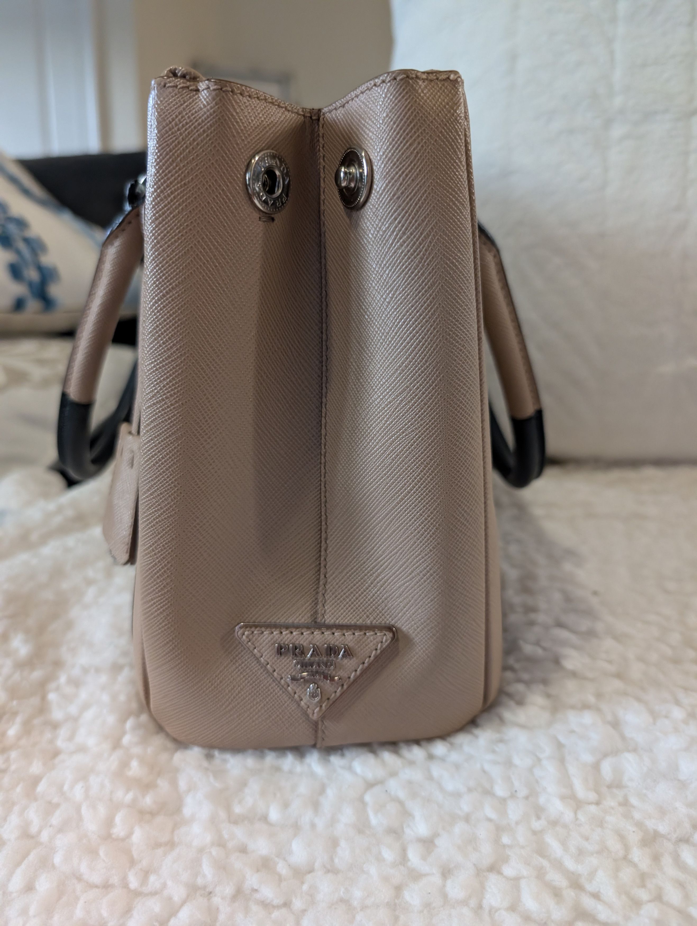 Prada PRADA tricolor stripe Saffiano Top Handle Satchel Size ONE SIZE - 11 Thumbnail