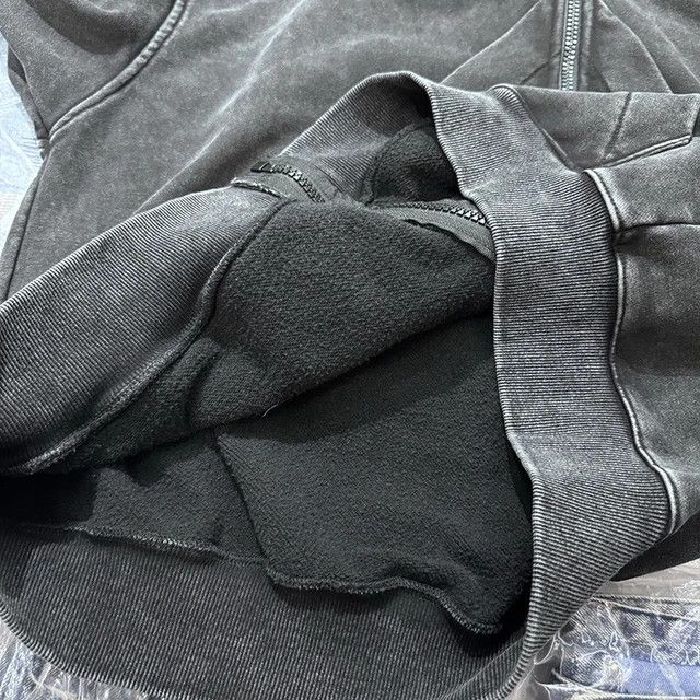 Designer Unique Design Vintage Black Washed Zipper Hoodie Size US L / EU 52-54 / 3 - 6 Thumbnail