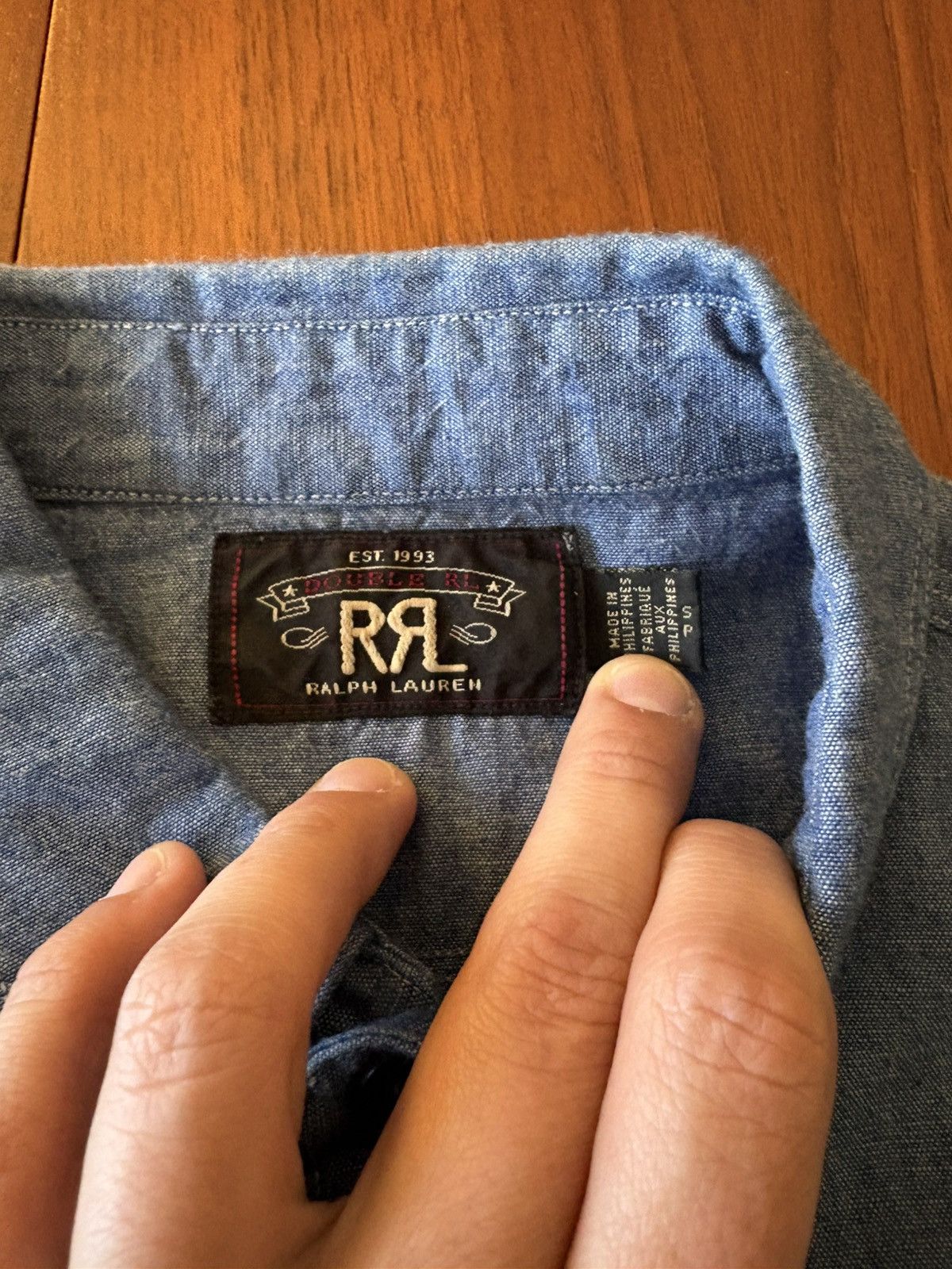 RRL Ralph Lauren RRL DOUBLE RL RALPH LAUREN CHAMBRAY SHIRT SMALL Size US S / EU 44-46 / 1 - 3 Thumbnail