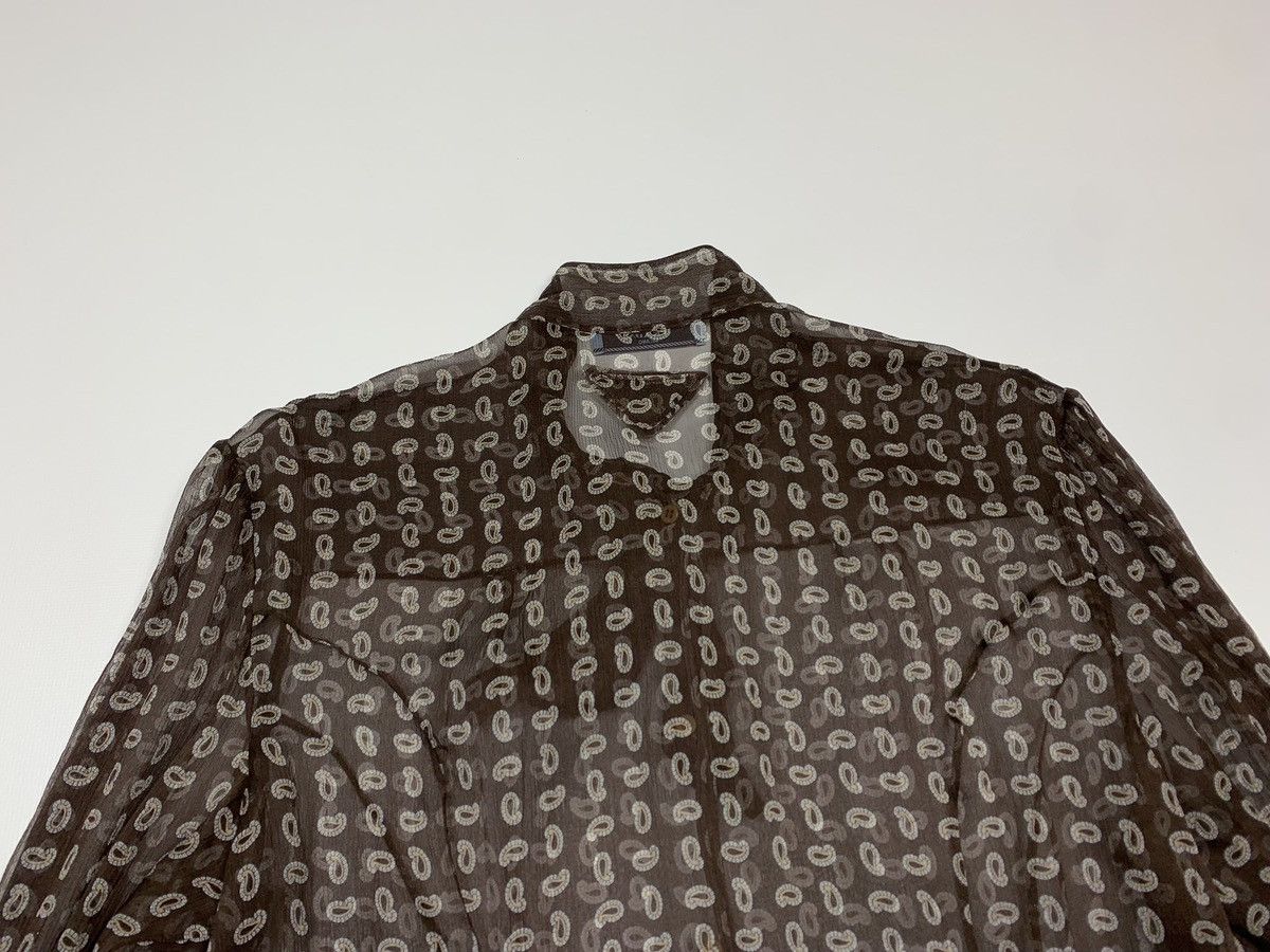 Prada Prada Paisley Print Silk Chiffon Sheer Blouse Brown Size 44 Size S / US 4 / IT 40 - 18 Thumbnail
