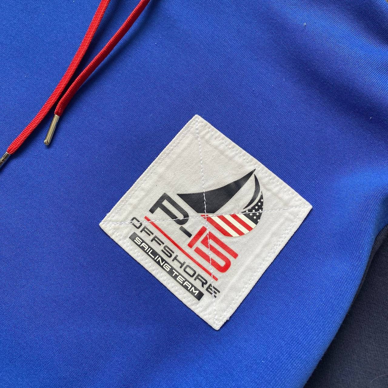 Polo Ralph Lauren × Vintage Vintage polo Ralph Lauren hoodie big USA flag logo Size US L / EU 52-54 / 3 - 3 Thumbnail