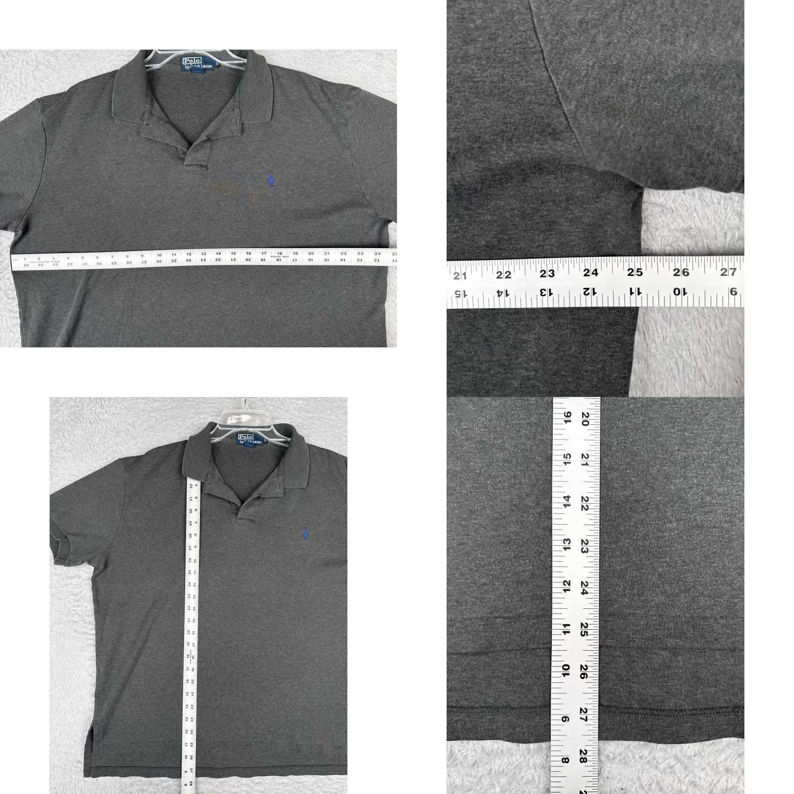 Ralph Lauren VINTAGE Polo Ralph Lauren Shirt Men Large Gray 100% Cotton Short Sleeve Golf Polo Shirt Men Large Gray 100% Cotton Short Sleeve Golf Size US L / EU 52-54 / 3 - 8 Thumbnail