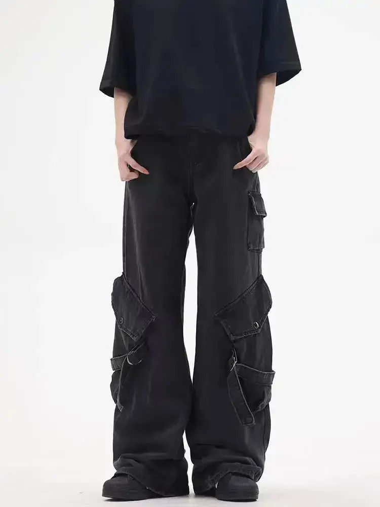 Japanese Brand Black vintage street hip hop baggy jeans Size US 30 / EU 46 - 3 Thumbnail