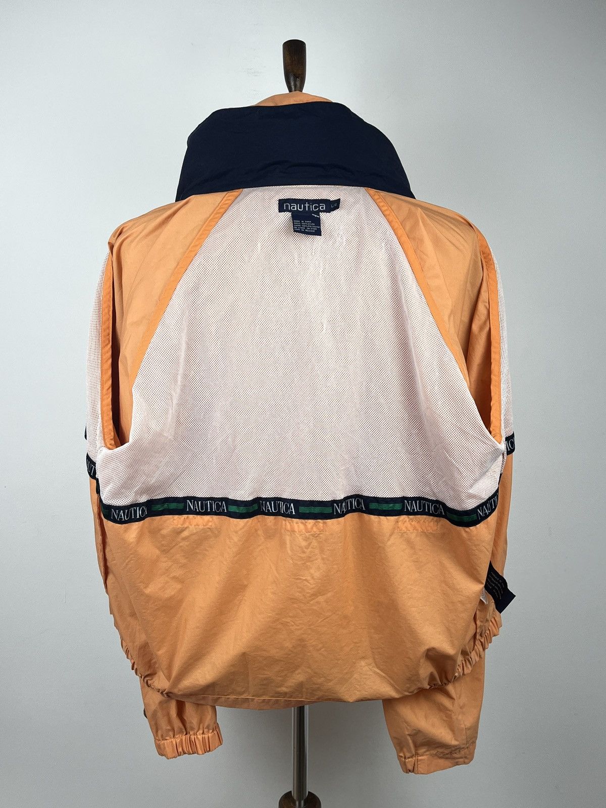 Nautica × Vintage Nautica Vintage Orange Hooded Jacket Size L Size US L / EU 52-54 / 3 - 3 Thumbnail