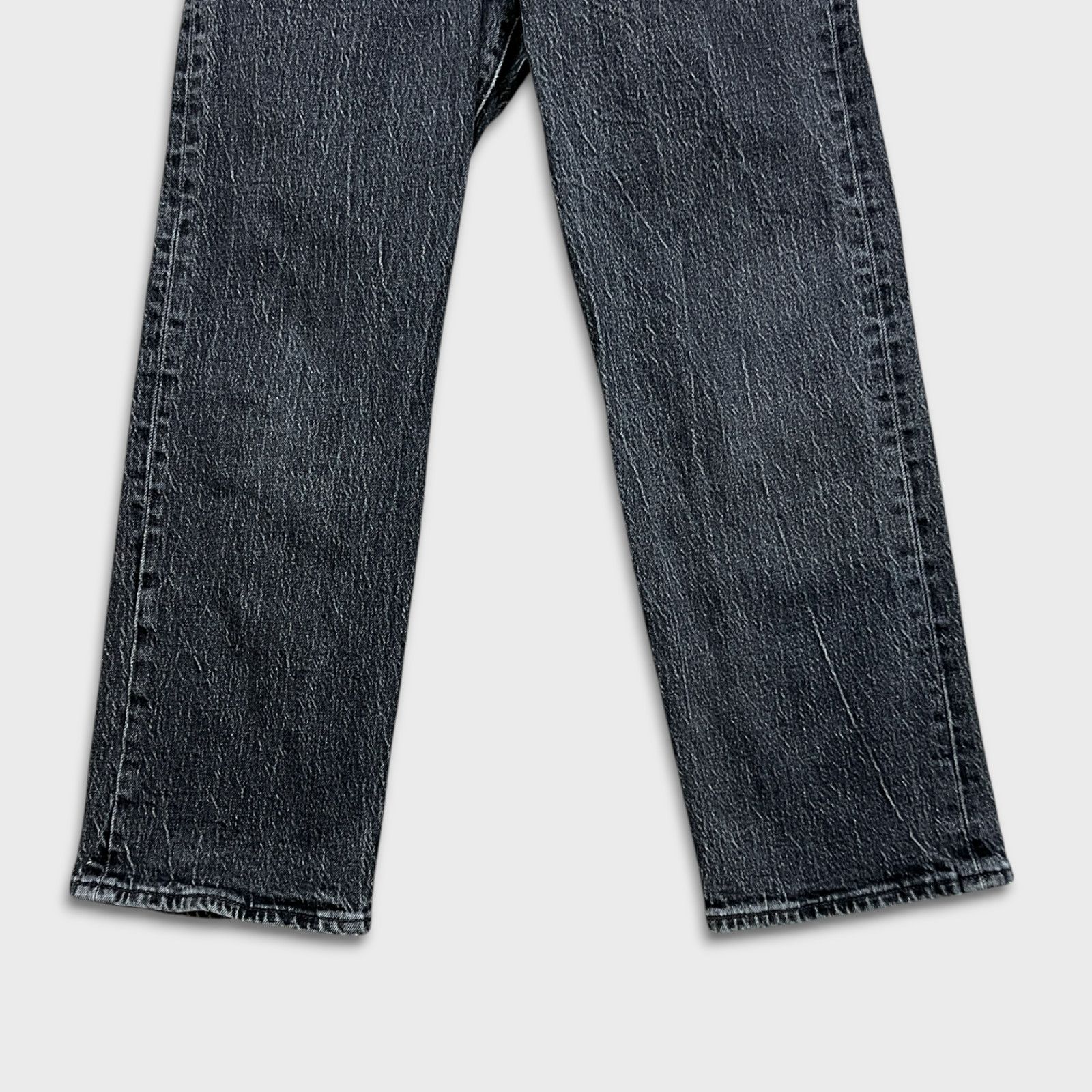 Levi's × Vintage Levi's Ribcage Straight Ankle Jean Black High Rise Denim Size 28" / US 6 / IT 42 - 4 Thumbnail