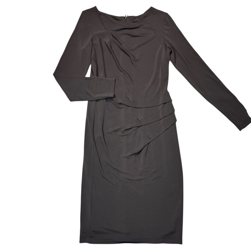 Other Andy The Anh Long Sleeve Asymmetrical Neck Grey Dress Size Size M / US 6-8 / IT 42-44 - 2 Thumbnail