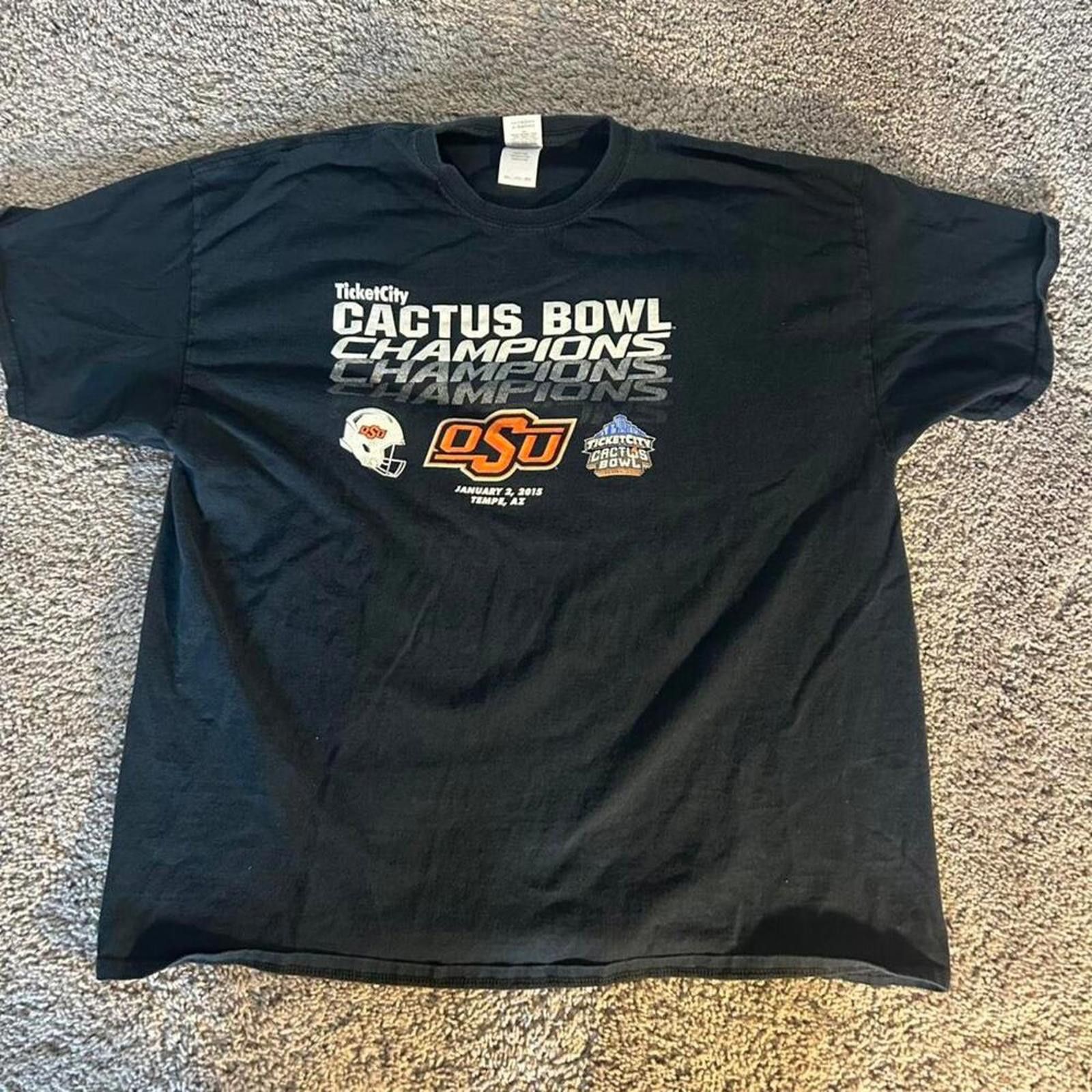 Gildan Black oklahoma state college sports Size US XL / EU 56 / 4 - 1 Thumbnail