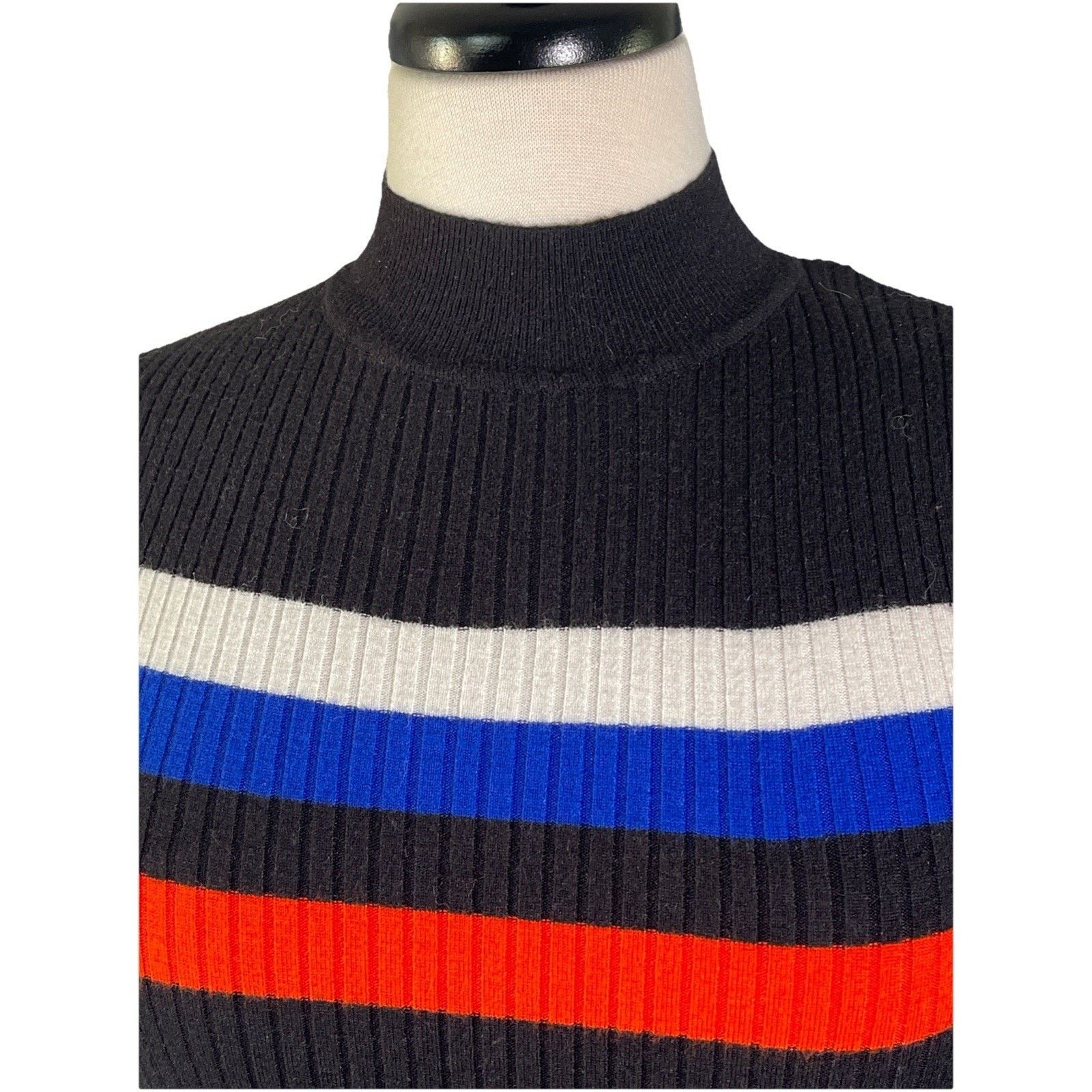 Forever 21 Forever 21 Women's Black Mock Neck Ribbed Sweaters Size S Size S / US 4 / IT 40 - 2 Thumbnail