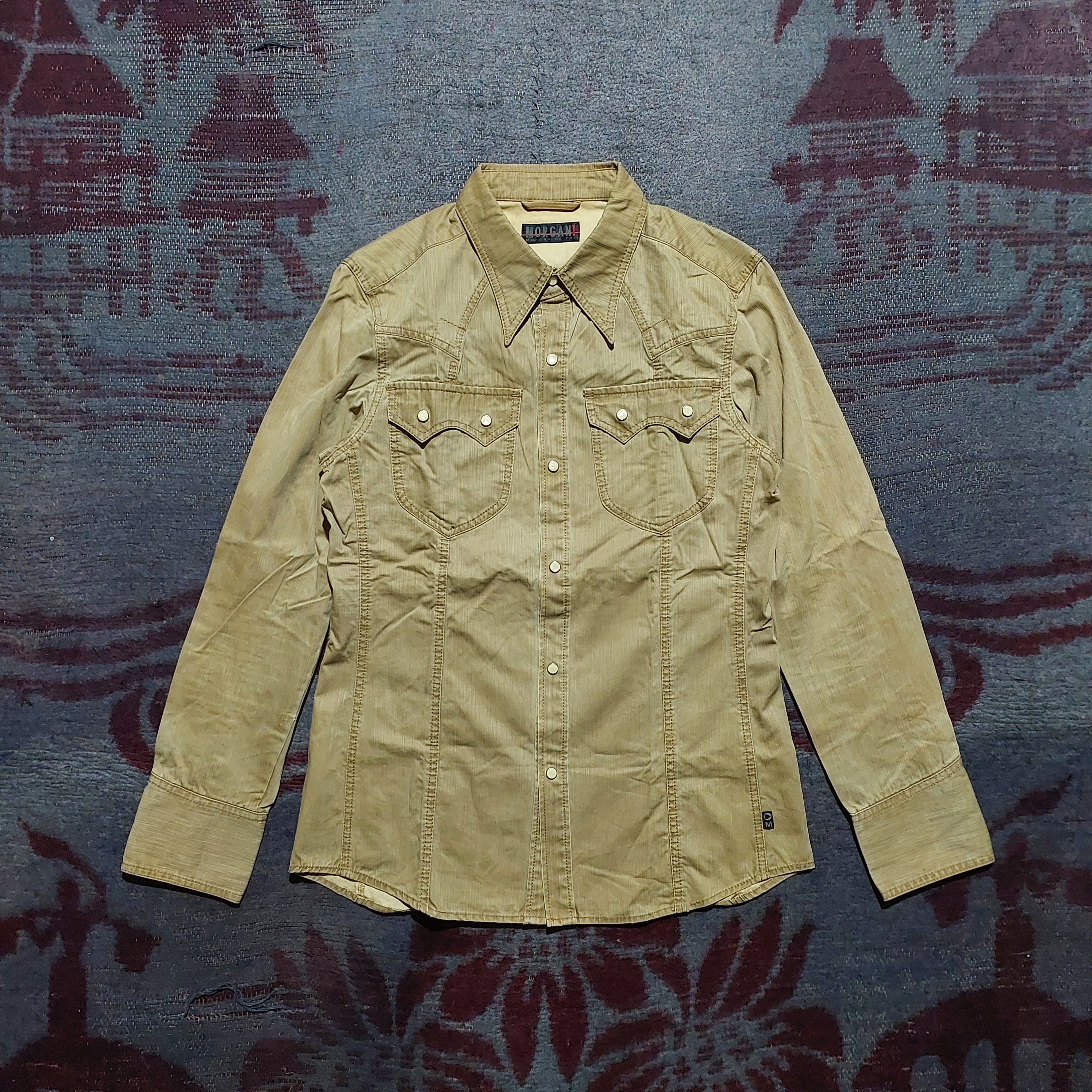 Morgan Homme Morgan Homme pearl button Western denim shirt Size US L / EU 52-54 / 3 - 1 Thumbnail
